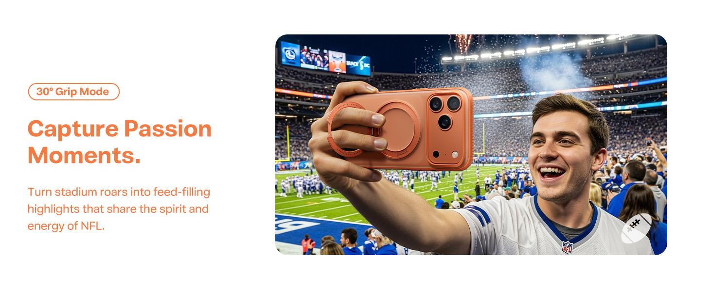 TORRAS OStand Fitness 360° Rotating Magnetic Stand for iPhone 17/16/15 Pro Max Case, [MagSafe Compatible] [Military-Grade Protection][Enhanced Grip & Slim]