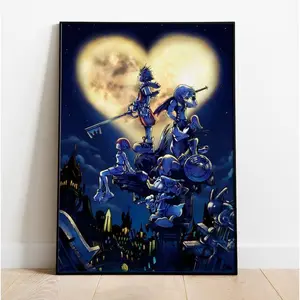 Kingdom Hearts Vintage Poster - Game Print Wall Art for Gamers  Unique Gift Idea