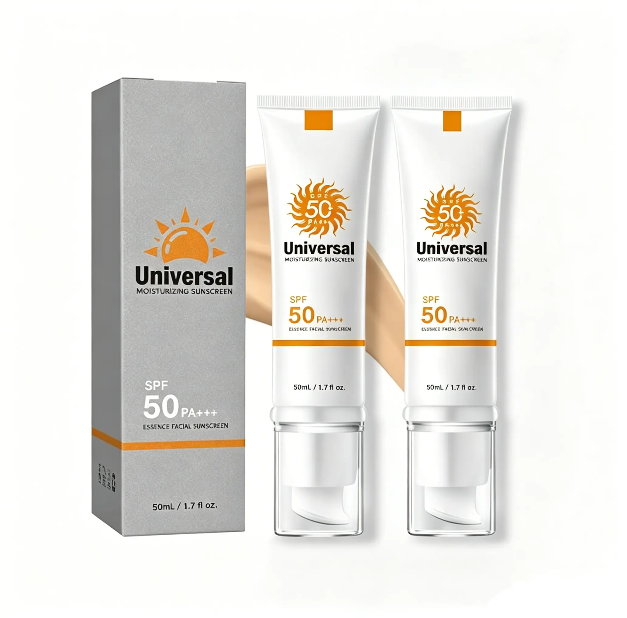 SPF 50 Tinted Sunscreen | Blurring Glowy Skin Tint for Clean Girl Look | No White Cast Sun Essence | 3-in-1 Hydrating Filter for All Skin Tones