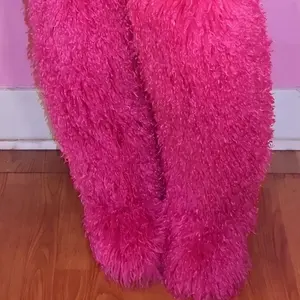 Icy Mongolian Fur Boots (Hot Pink)