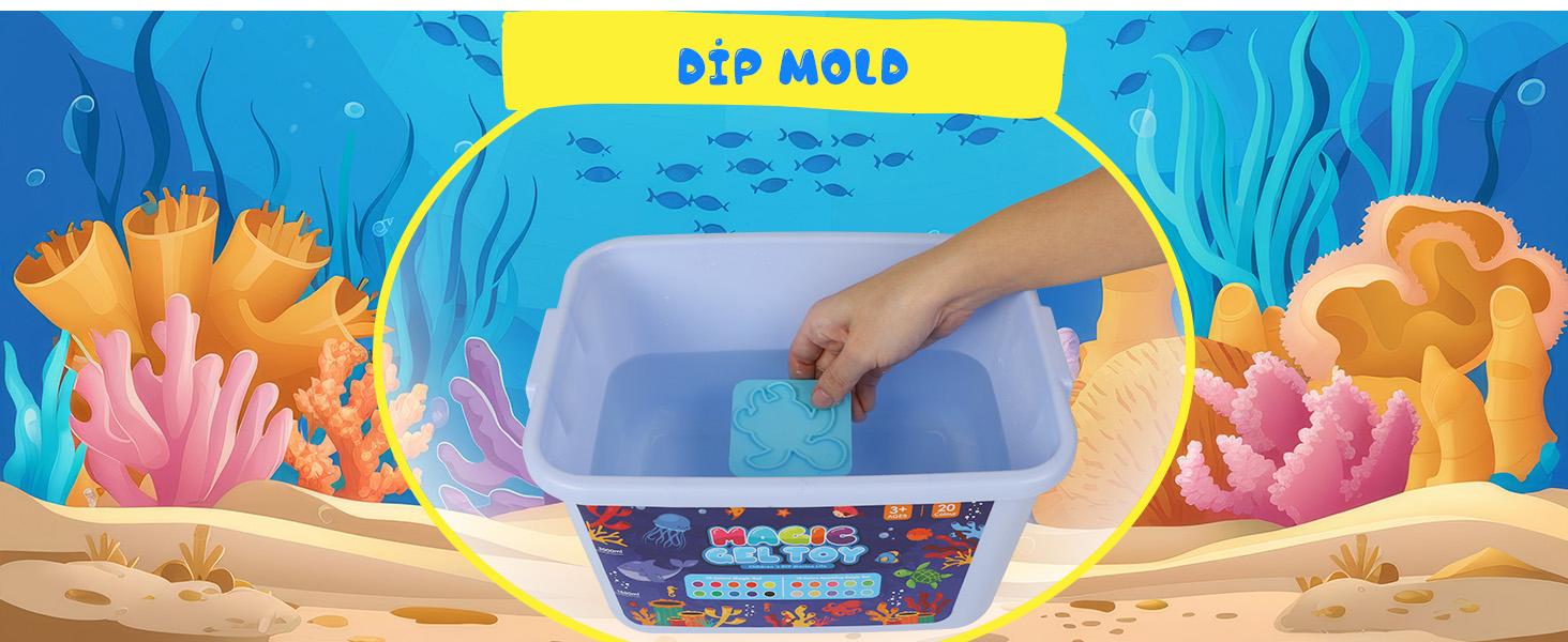 Joyfresh Magic Gel Water Pets Elf Toy Kit, Aqua Water Gel Kit for Kids, Creative Squishy Maker Toy with 20 Magic and 16 Shape Molds Pets, Birthday Gifts Crafts DIY for Kids