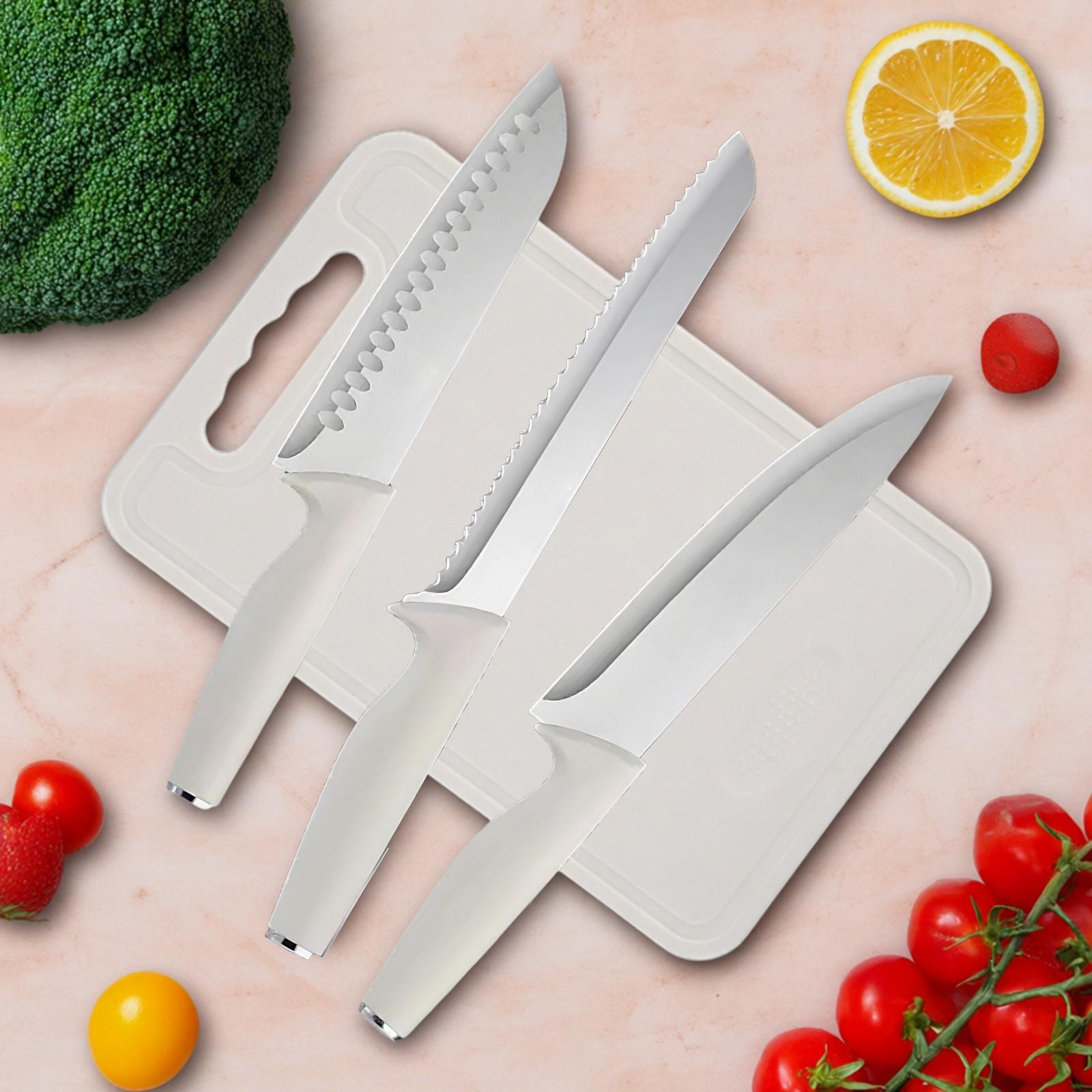 15-Piece Kitchen Knife Set with Solid Wood & Plastic Knife Block: Chef's Knife, Japanese-Style Knife, Meat/Vegetable Knife, Chicken Bone Knife, German-Style Steak Knife – All Included. Wooden Sturdy Chopping Utensils Storage Cutting
