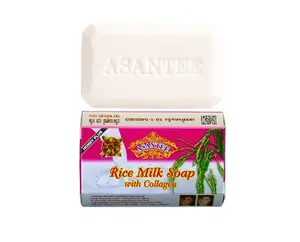 Asantee Rice Milk with Collagen and Honey Soap- 6 Bars 125 Grams Each