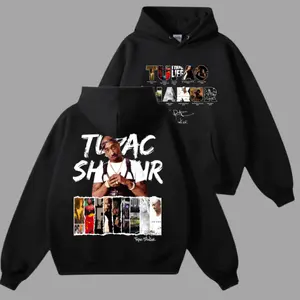 Tupac Shakur Signature Hoodie – A Tribute Hoodie Featuring Iconic Album Covers and Powerful Message, Gift For Fans