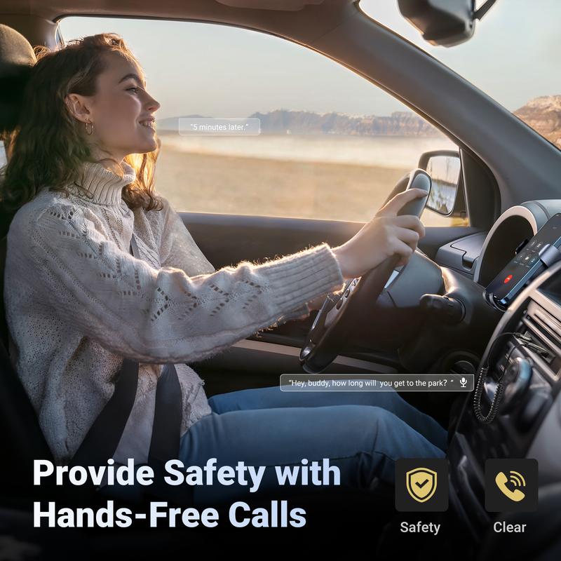 UGREEN 3.5mm Bluetooth Receiver Aux to Bluetooth 6.0 Adapter for Hands-Free Calls Compatible with Car Speaker and Home Audio with Built-in Microphone Aux Input for Car USB 2.0 to 3.5mm Jack Kit,TikTokShopHolidayHaul