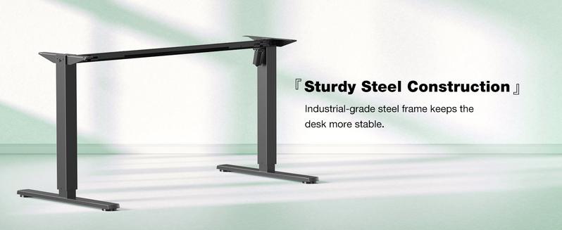 Furnest Furniture Indoor Furniture Desk Electric Adjustable Height Standing Desk - Sit to Stand Up Desk with Splice Board, Rising Home Office Computer Table with 2 Hook and Wire Hole for Home and Work