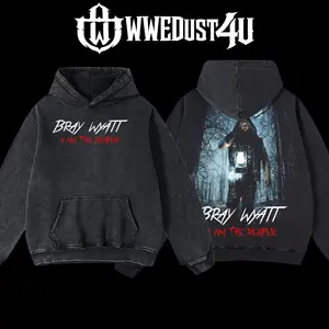 WWEDust4U Retro Vintage Limited Edition Bray Wyatt I Am The Reaper Hoodie 100% Cotton Blend Pre-washed for Softness Classic Menswear American-made