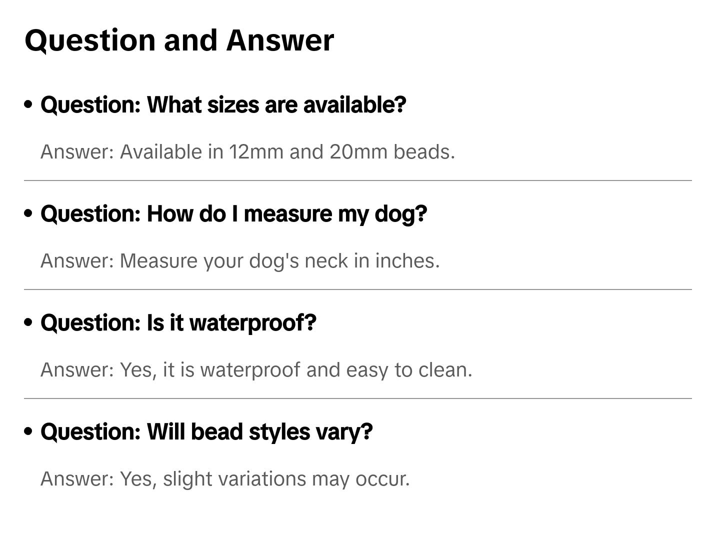 Ladybug Beaded Dog Collar | Durable Dog Necklace | Red, Black, & White | 20mm or 12mm Beads| Pearl Jewelry for Pets | Custom Bead Collars