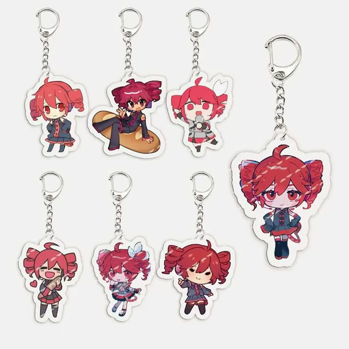 Kasane Teto Keychains for Accessories Bag Acrylic Japanese idol Charm Keyrings Chains Jewelry Accessories Friends FANS Gifts