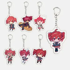 Kasane Teto Keychains for Accessories Bag Acrylic Japanese idol Charm Keyrings Chains Jewelry Accessories Friends FANS Gifts