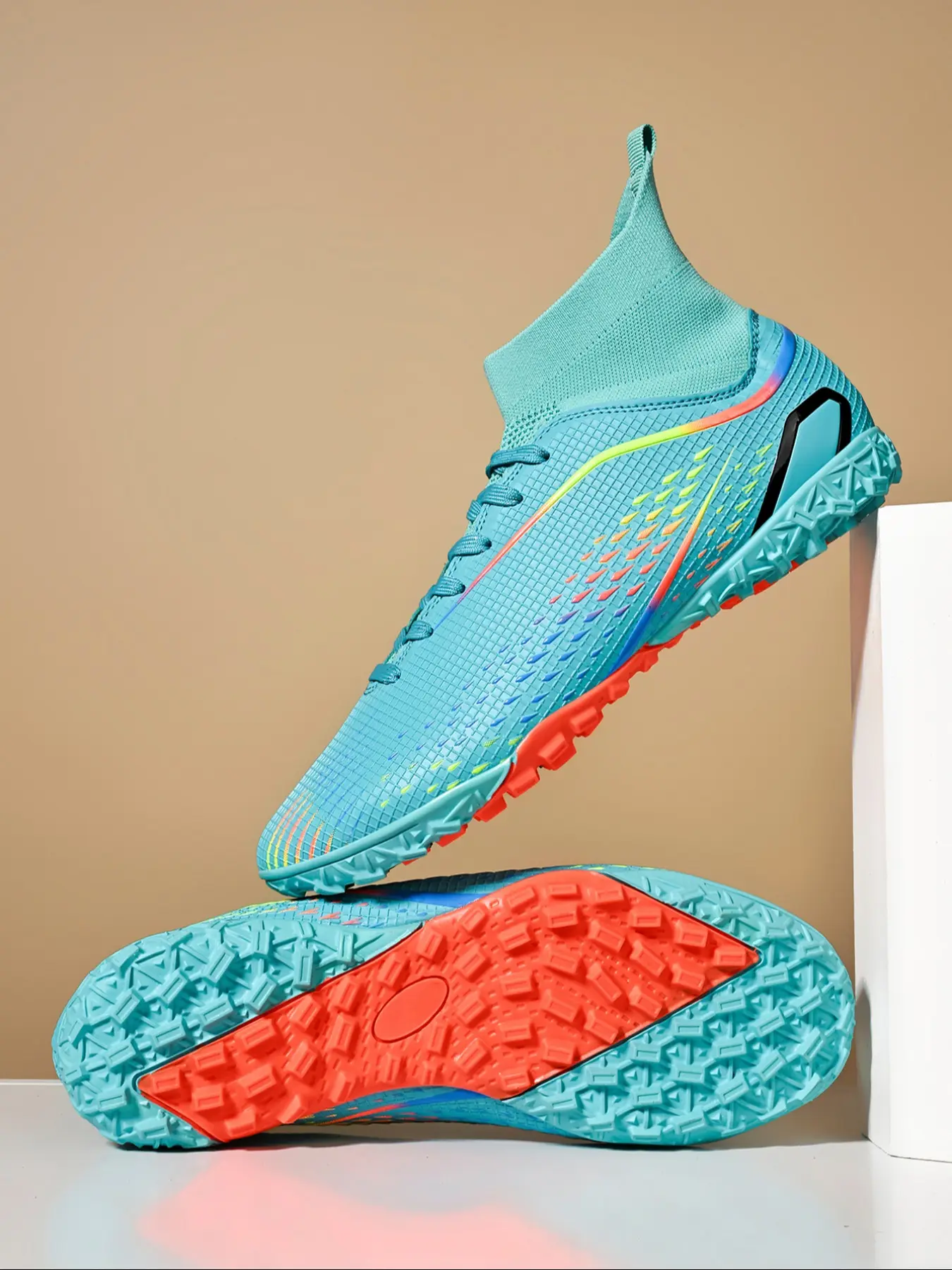 Professional Soccer Shoes for Men & Women, Anti-Slip Wear-Resistant Indoor Outdoor Training Competition Footwear, Football Cleats, Long Studs Ag TF Design, Football Field Boots, Sports Shoes