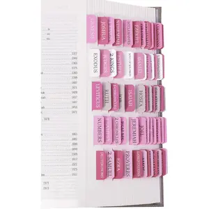 Pink Bible Tabs for Women & Men, Laminated Bible Tabs for Study Bible, Boho Theme Bible Tabs for Easy Navigation, Simplify Your Bible Reading Experience with Easy-to-Use Indexing Tabs