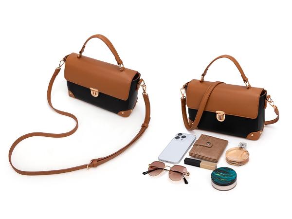 Milan Chiva Small Crossbody Purse for Women Elegant Top Handle Designer Square Bags with Adjustable Strap & Hidden Zipper Pocket 10.5 x 6 x 3.4 inches Milan Chiva Small Crossbody Purse for Women Elegant Top Handle Designer Square Bags with Adjustable Strap & Hidden Zipper Pocket 10.5 x 6 x 3.4 inches