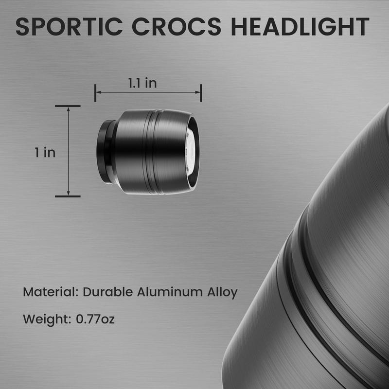 LED Headlight for Crocs, 3 Light Model, 2pcs Crocs Shoe Lamp, Water-proof Hands Free Clip-on,Shoes Lights Decoration
