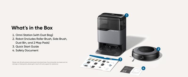 eufy C20 Omni Robot Vacuum, Vacuum-and-Mop-Combo, Self-Emptying, Auto Mop-Washing and Auto-Drying for hands-free cleaning, 3.35-Inch Ultra-Slim Body, 7000 Pa Powerful Suction, All-in-One Station, Eufy