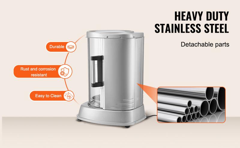 VEVOR Stainless Steel Shawarma Grill Machine Vertical Gyro Rotisserie Doner