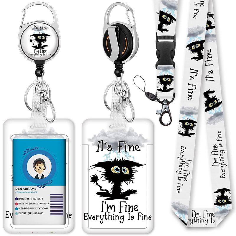 ID Badge Holder with Retractable Reel.1 Count lDName Tag Work Badge Clip Id Badge Holder Heavy Duty and Retractable Keychain, Cute Badge Reel with 360 Degrees Rotate Carabiner Clip,  Student Daily Office Removable Cardholder