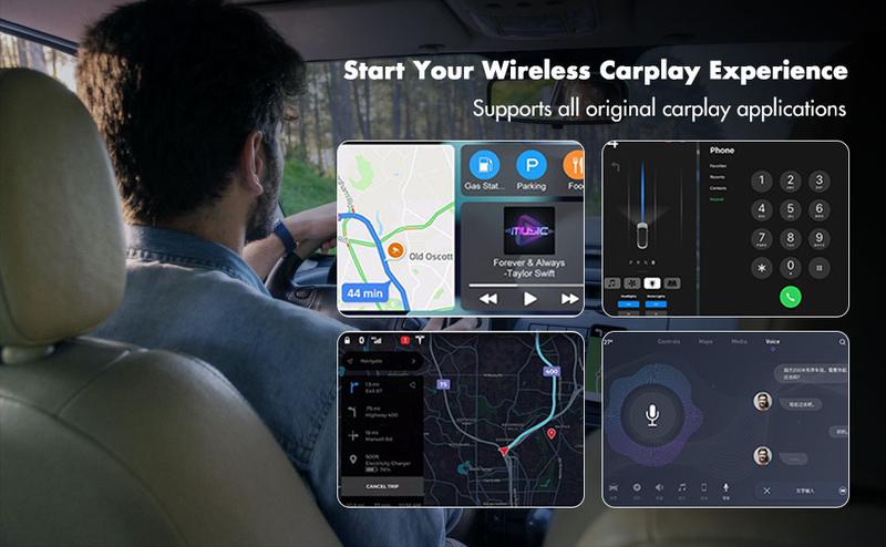 【Hieha】New Year Gift: 2026 Newest Portable Carplay Screen for Car, 7 Inch IPS Touchscreen Car Stereo Support Wireless Carplay & Android Auto, Mirror Link, GPS Navigation, Bluetooth 5.2, Backup Camera, AUX,FM Transmitter