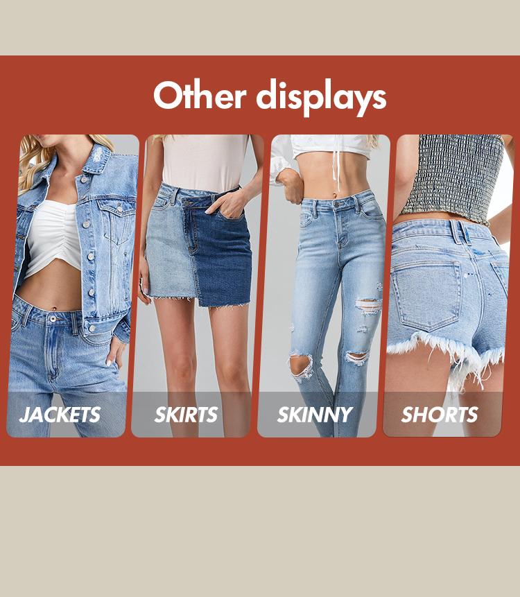 Madison Vogatiques Distressed Mid Rise Ripped Flare Jeans Bell  Denim Pants GP3002D Womenswear Trouser Streetwear Comfort Basic Good Fitting Tall Girl Outfit Bottom