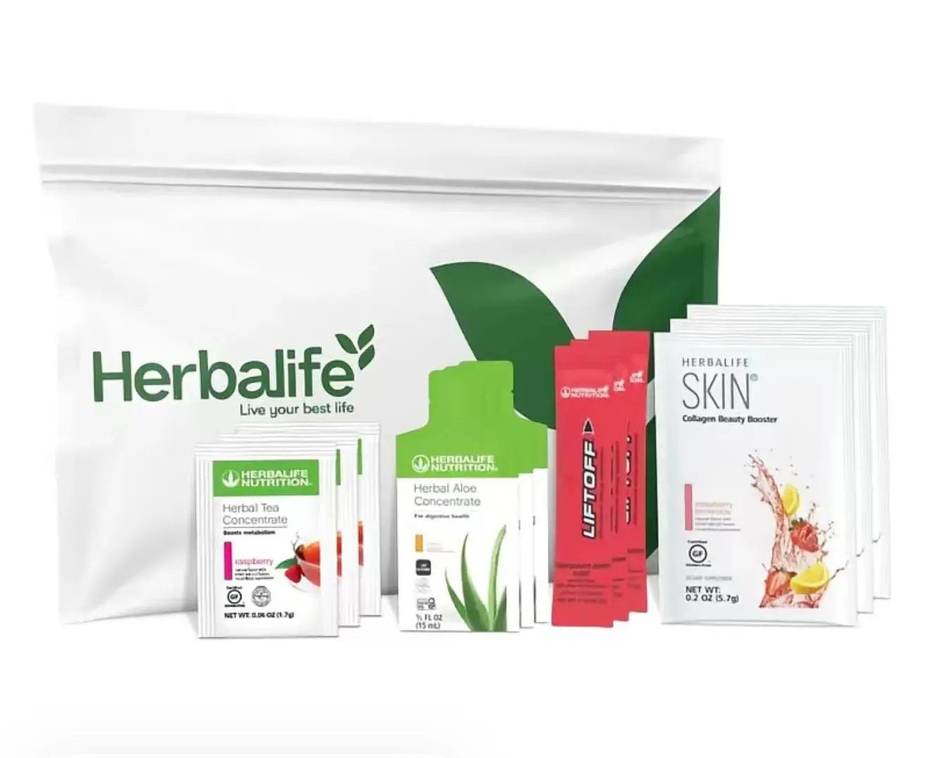 On-the-Go kit-3count each-Herbal Tea Concentrate, Aloe Mango, Collagen Beauty Booster & Liftoff CANBERRY