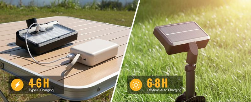 FABSTYL Solar Clip Lights with Motion Sensor,IP65 Waterproof Wireless Security Lighting for Yard, 4-Color Adjustable Outdoor Solar Flashlight with Remote Durable High Lumens 2 Pack