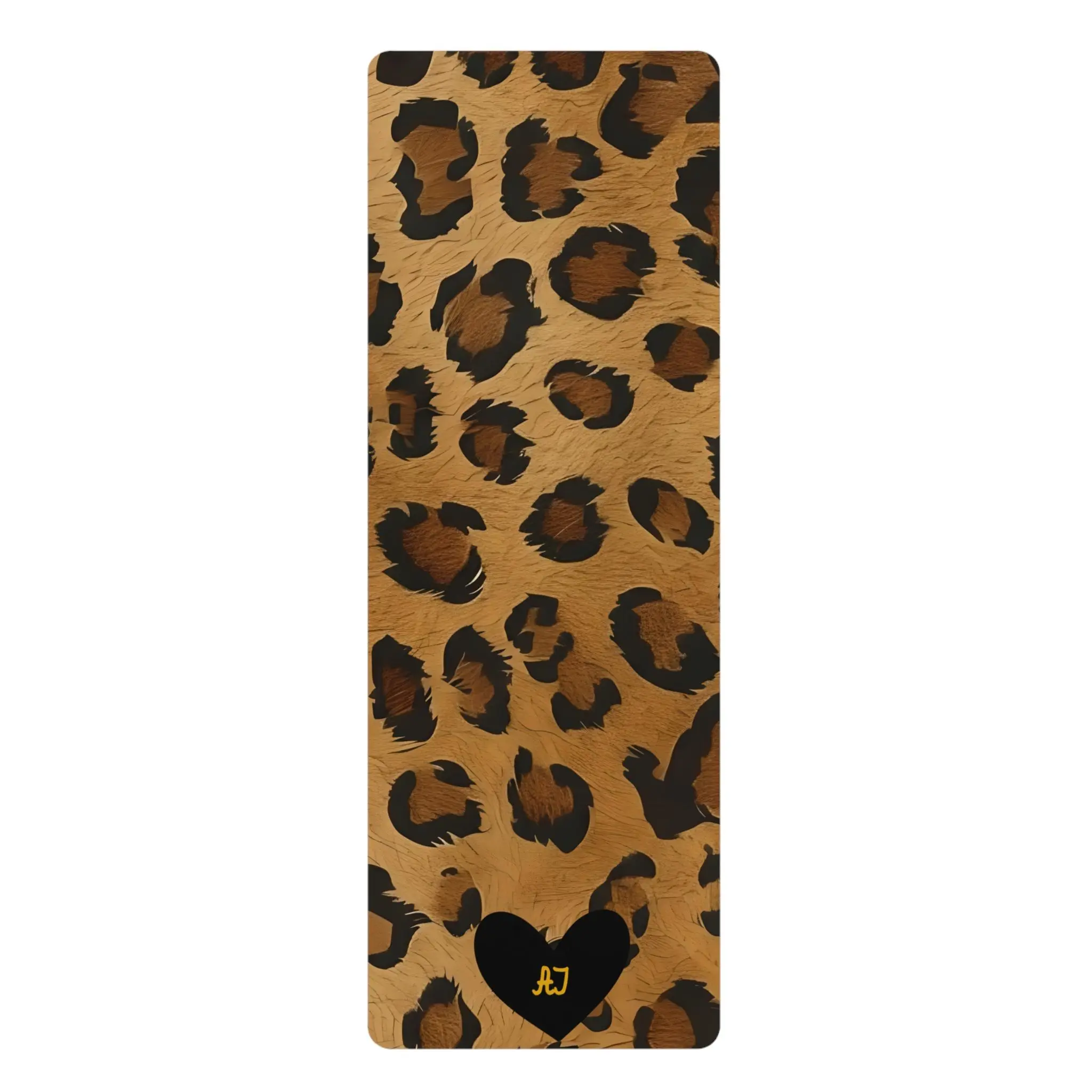 Leopard Print Rubber Yoga Mat | Animal Print Exercise Mat