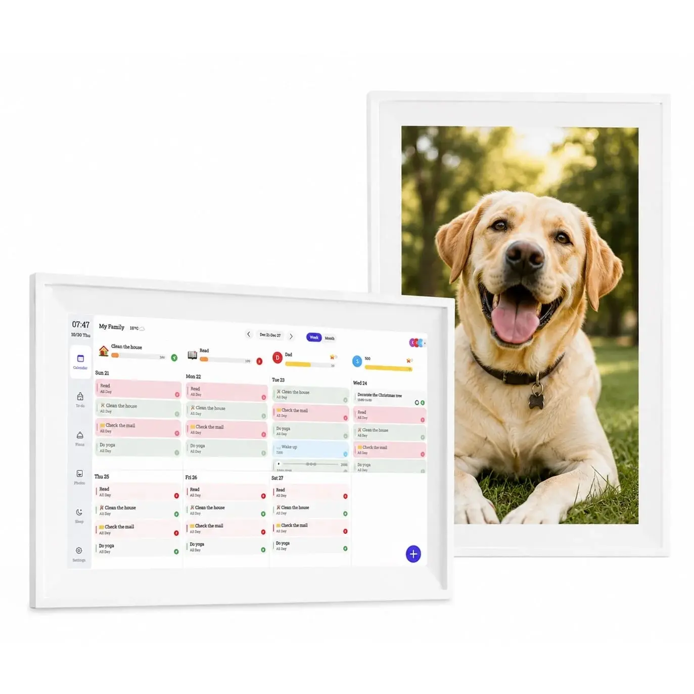 KissRabbit Digital Calendar, 15.6 inch Smart Family Calendar with Touchscreen, Wall & Desk Mount, Electronic Planner and Chore Chart,back to school,back to school shopping