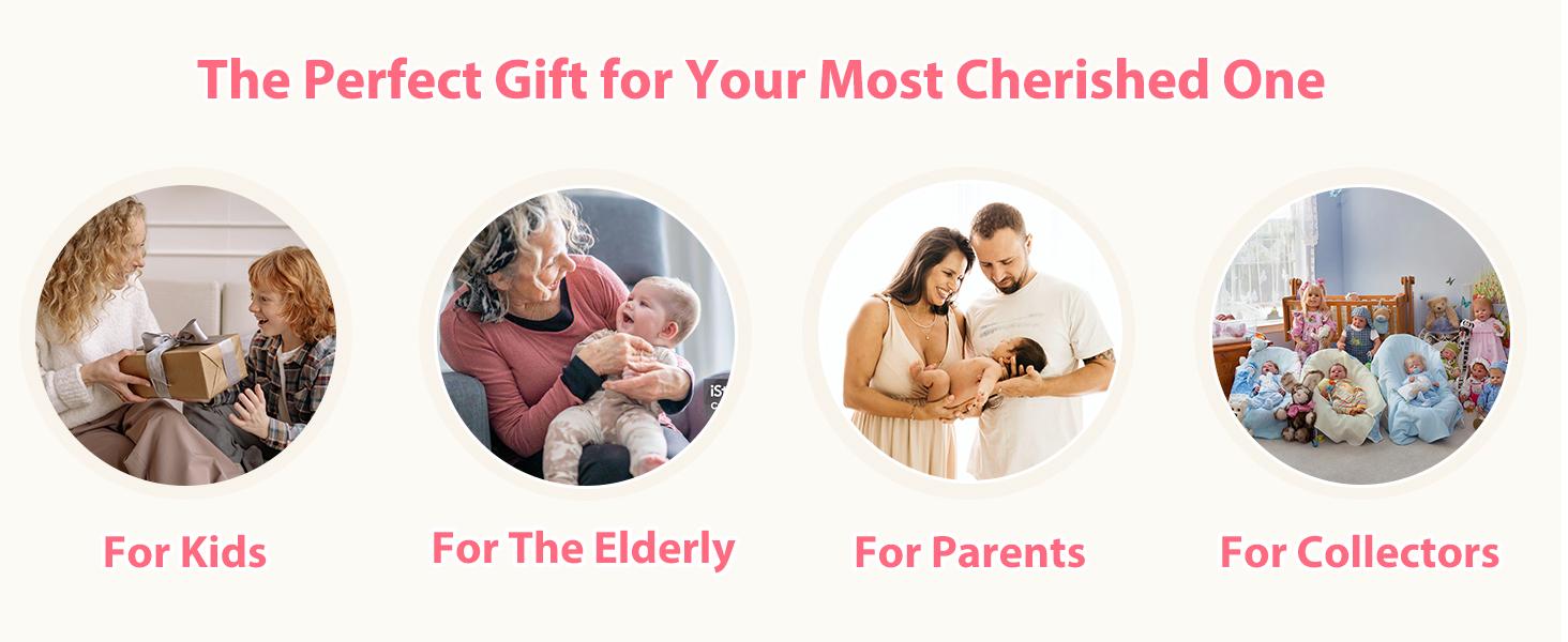 [WOOROY] Reborn Baby Doll - Excellent Gift for Birthday Christmas Gift and New Year, 18 In Lifelike Newborn Baby Girl, Real Baby with Soft Cloth Body Doll for Kids Age 3+