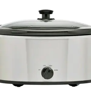 6 Qt Slow Cooker, Stainless steel