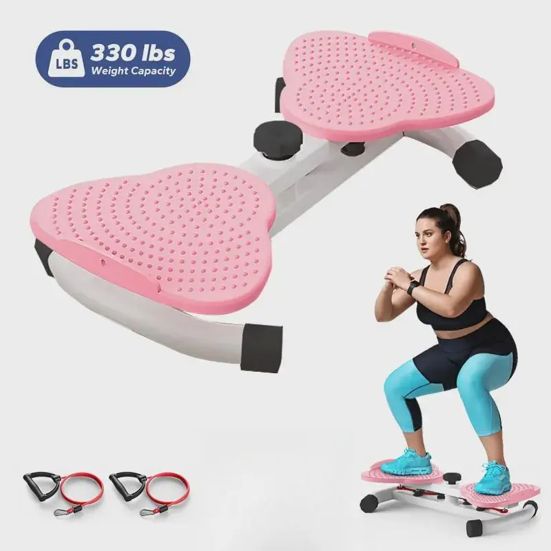 Waist Twister-Waist Twister Board-Ab Machine with 300 lbs Weight Capacity, Abs Workout ,Core Ab Exercise, Noiseless Home Gym Exercise Equipment for Women Men pull rope rotary waist non-slip design Resistance Twist Trainer