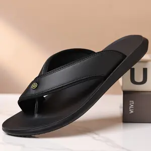 Summer Casual Men's Flip-Flops Stylish Outdoor Sandals New Beach Shoes Travel Slippers Suitable for Indoor & Outdoor Wear PU Material Comfortable Durable