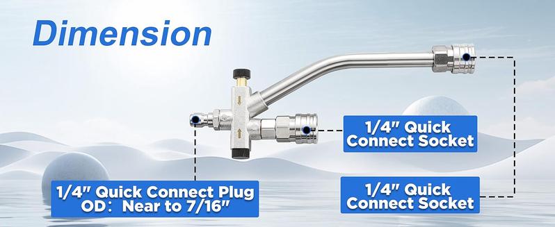 Tool Daily Foam Cannon with Dual Connector Accessory, 1/4 Inch Quick-Connect Quick Connect 5 Nozzle Tips 1 Liter Adjustable Snow Foam Lance for Pressure Washers, ChristmasGift