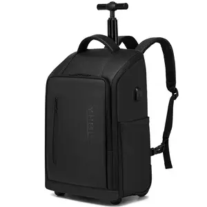 2-in-1 Backpack with Wheels - Ditch Sore Shoulders Roll Load Easily - Versatile Travel & Commute Bag for Men Women - Ideal Everyday Use