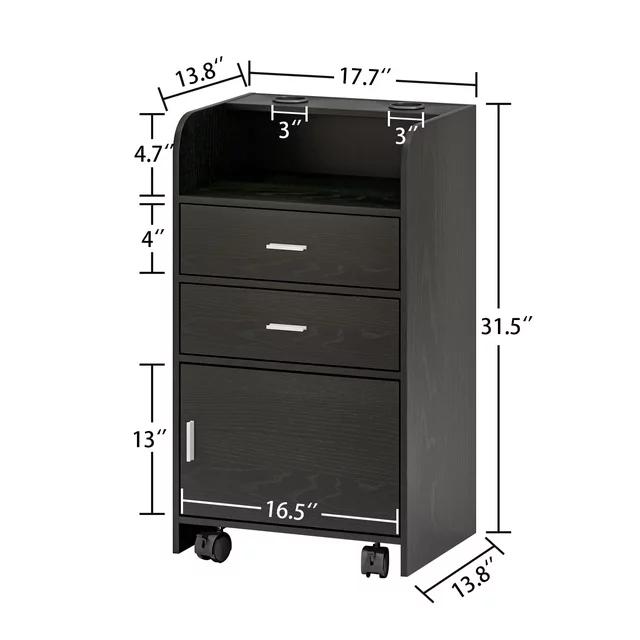 HOMBCK Salon Station, Storage Cabinet with 2 Drawers & Large Cabinet HOMBCK Salon Station, Storage Cabinet with 2 Drawers & Large Cabinet