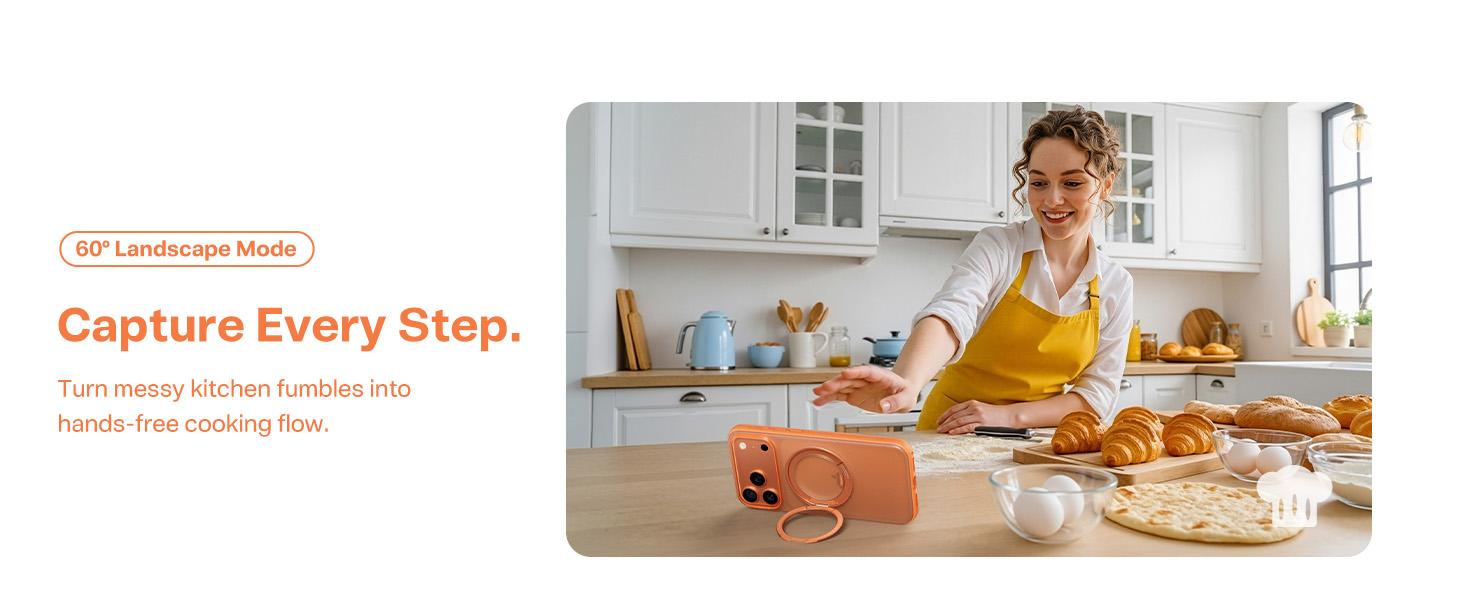 TORRAS OStand Fitness 360° Rotating Magnetic Stand for iPhone 17/16/15 Pro Max Case, [MagSafe Compatible] [Military-Grade Protection][Enhanced Grip & Slim]