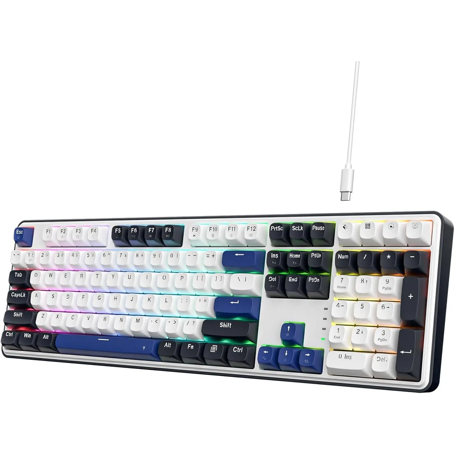 Redragon K689 Gasket RGB Gaming Keyboard, 108 Keys Mechanical Keyboard w/Extra 4 Hotkeys, Upgraded Hot-swappable Socket, 3-Layer Noise Dampening, Mixed Color Keycaps, Custom Linear Switch,back to school,back to school haul