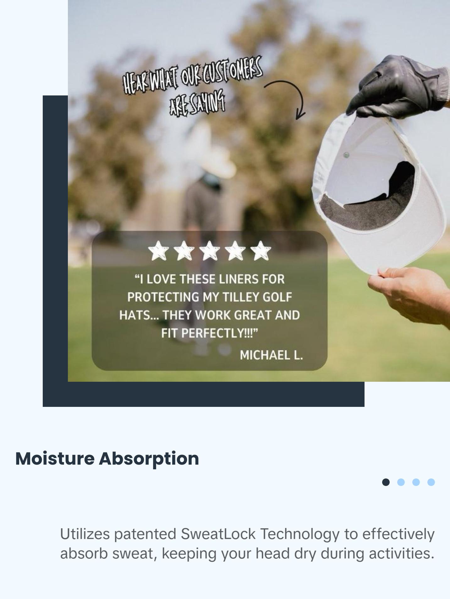 NoSweat Mesh Hat Liner 3-Pack - Patented Sweat-Lock Technology NoSweat Mesh Hat Liner 3-Pack - Patented Sweat-Lock Technology