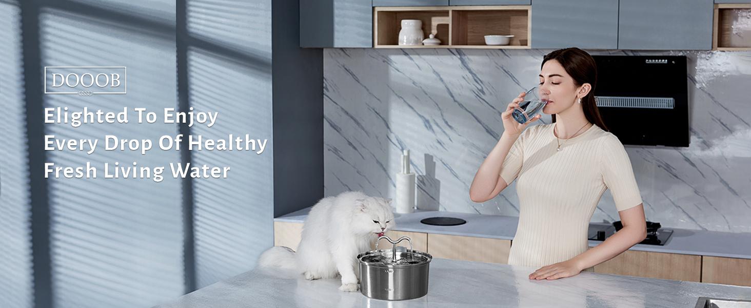 3.2L D03 Stainless Steel Cat Water Fountain – BPA-Free, Filtered, Ultra-Quiet Dispenser for Cats & Dogs| Wired plug-in model 3.2L D03 Stainless Steel Cat Water Fountain – BPA-Free, Filtered, Ultra-Quiet Dispenser for Cats & Dogs| Wired plug-in model
