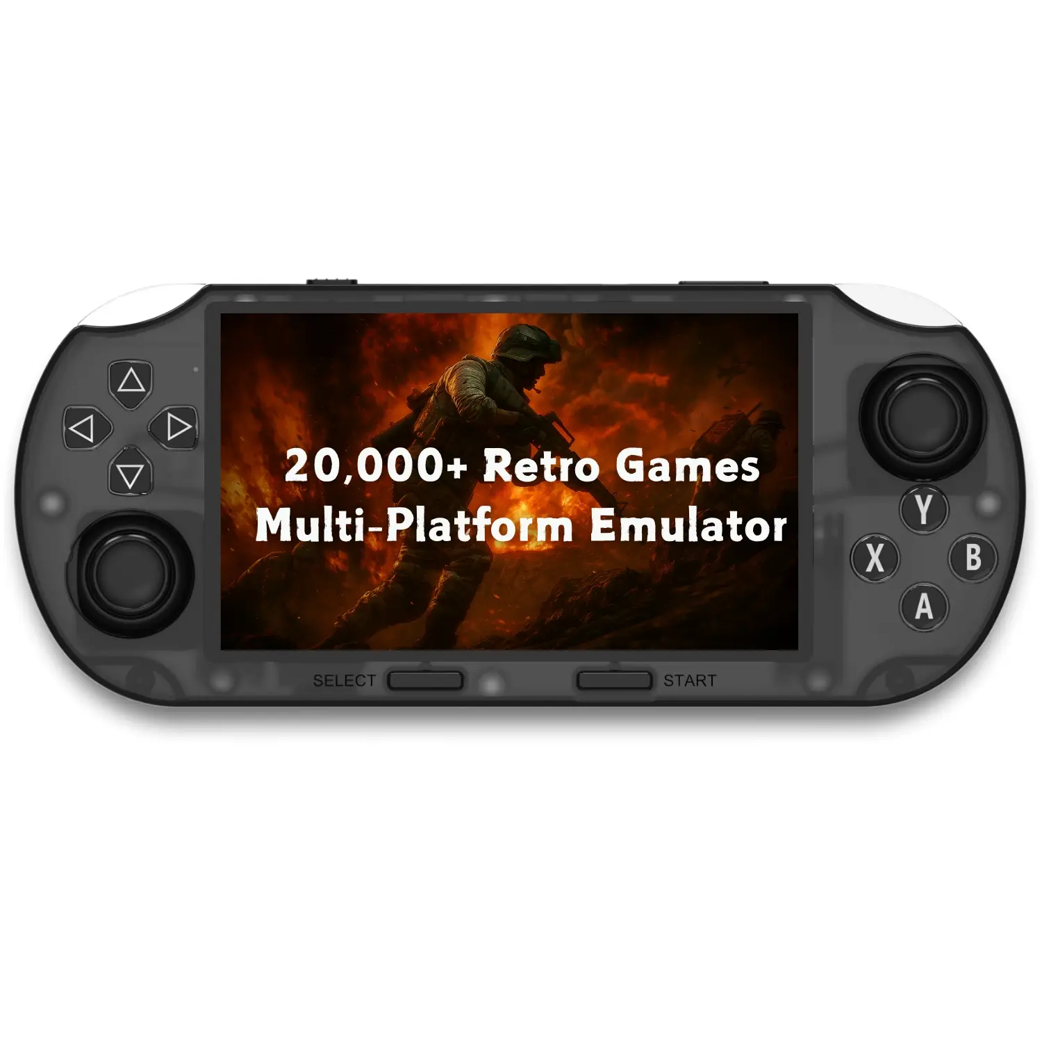 Retro Handheld Game Console, 4.5 Inch IPS Screen Built-in 20000 Retro Games, Multiple Emulator, Double Joystick, Dual Core Processor, Portable Gaming Handheld, Black