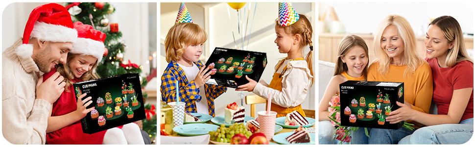 12 Pack Succulent Flowers Mini Building Set – 1403PCS Botanical Model Kit, Magnetic Blocks Plant Collection for Home Décor, Easter, Mother’s Day & Birthday Gifts (Ages 10+)