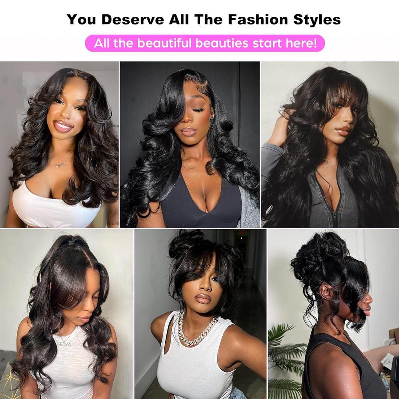 Bling Hair VIP 36 34 Inch 13X4 13X6 Body Wave Lace Front Wig Human Hair 360 Full Frontal Wigs for Women Brazilian Real Human Hair PrePlucked Natural Black Remy Hair 180% Density #TikTokShopHolidayHaul