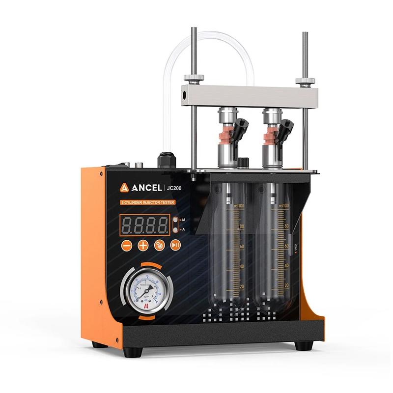 ANCEL JC200 2-Cylinder Fuel Injector Tester & Flow Cleaner | Removes Light Surface Deposits During Testing, Adjustable Pressure, Built-in 12V Pump for Cars & Motorcycles ANCEL JC200 2-Cylinder Fuel Injector Tester & Flow Cleaner | Removes Light Surface Deposits During Testing, Adjustable Pressure, Built-in 12V Pump for Cars & Motorcycles