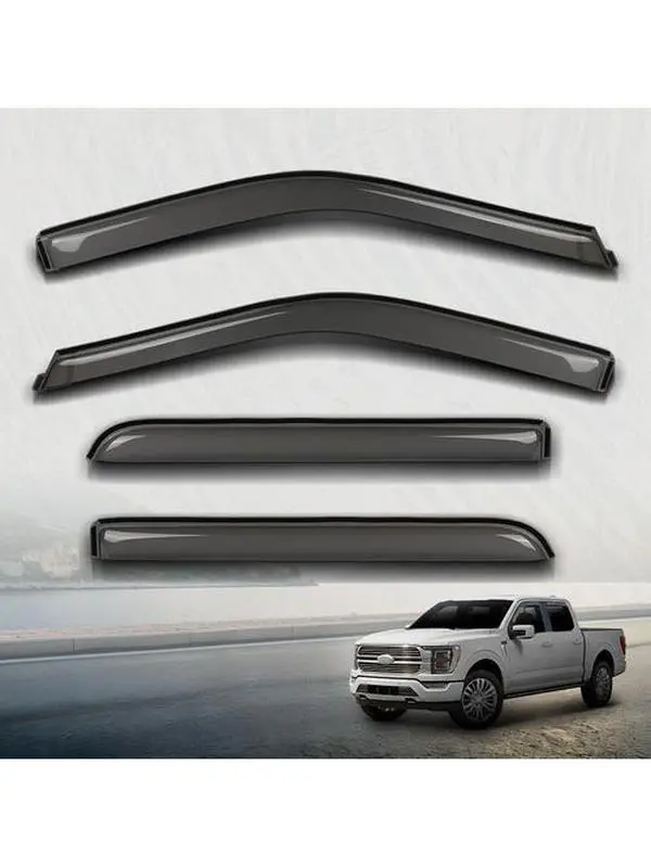 Fit for 15-26 Ford F-150, 17-26 F-150 Raptor F-250 F-350 F-450 F-550 Super Duty Window Visors Side Window Rain Guards | Regular Cab / SuperCab / SuperCrew Cab Available