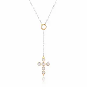 Cross Pearl Rosary