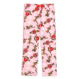 Dr. Seuss Pajamas Women's How The Grinch Stole Christmas Max Snowflake Fleece Pajama Pants