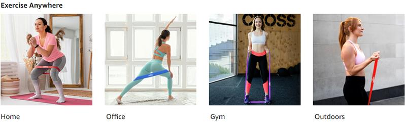 Relife Sports Pull Up Resistance Bands for Working Out Heavy Duty Assistance Bands Set of 5 Assist Exercise Bands for Muscle Training Workout