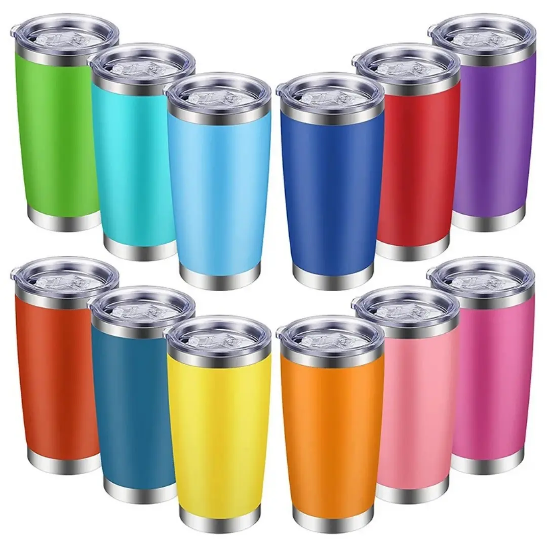 LMMAKE 20oz Tumbler Stainless Steel Tumbler Cup with Lid Vacuum Insulated Double Wall Travel Mug, Durable Powder Coated Travel Coffee Tumbler Mug for Hot & Cold Drinks, 1 Pack