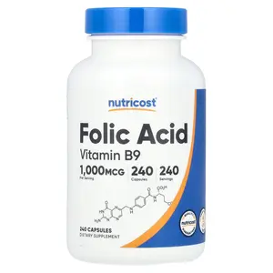 Nutricost Folic Acid, 1,000 mcg, 240 Capsules