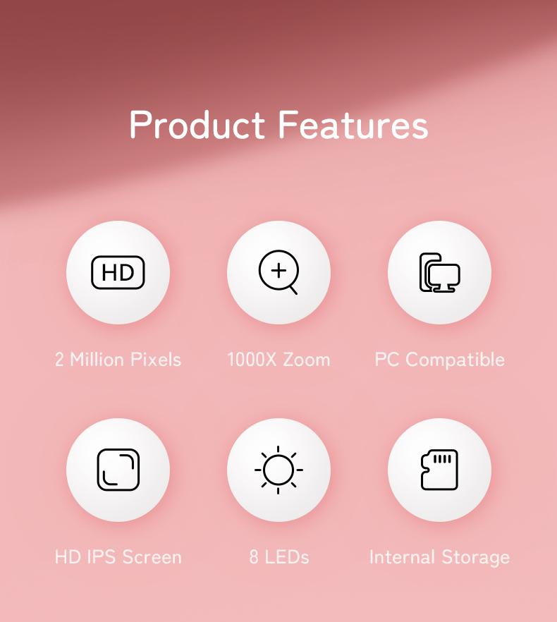 INSKAM 2025 Upgraded 4K Compound Microscope, 3" IPS Screen,100X-1000X STEM Educational Science Toys,Multiple Color,Learning tools,Christmas & Birthday Gifts for Age 5 6 7 8 9 10 11 12 Girls & Boys