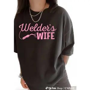 Unisex Welding Tee – Welder's Wife Cotton Blacksmith T-Shirt